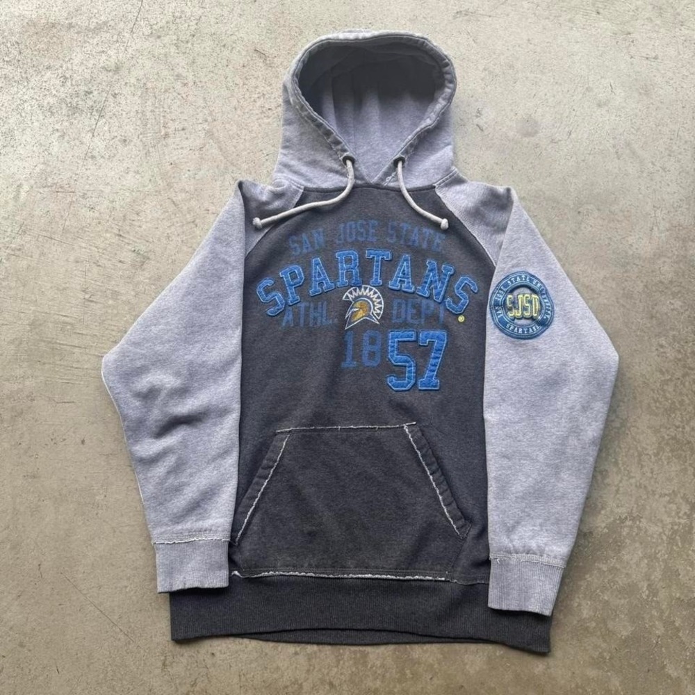 2000s San Jose State Spartans Athletic Department Embroidered Two Tone Hoodie